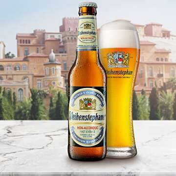 Non-Alcoholic European Beer Variety 5 Pack, Award Winning Beers from Munich, Erding, Barcelona and Bitburg w Phone/Tablet Holder & Recipes