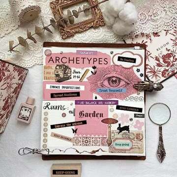 2370 Pcs Word Stickers for Journaling,40 Sheets Quote Stickers Gold Foil Small Talk Stickers for Jun...