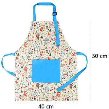 SOTOGO 2 Pack Kids Aprons for Toddlers Creative Fun