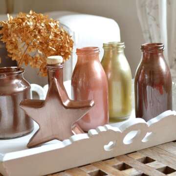 Viva Decor Maya Gold (Emerald) 1.52 Fl Oz - Shiny metallic acrylic paint for creative works on wood, glass, and porcelain. Impact-resistant, smudge-proof, and weatherproof for long-lasting results