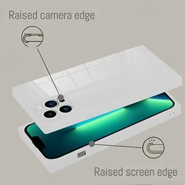 LSL Case for iPhone 14 Pro Max White Soft TPU Bumper Anti-Drop Anti-Scratch Shock Absorption Protective Wireless Slim Cover Compatible with iPhone 14 Pro Max 6.7 Inch for Women Girls Men