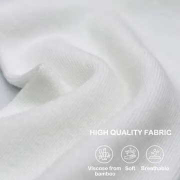 SERISIMPLE Women Thin Bamboo Socks Crew Lightweight Above Ankle Casual Dress Sock For Ladies Bootie Trouser 5 Pairs (White, Large)