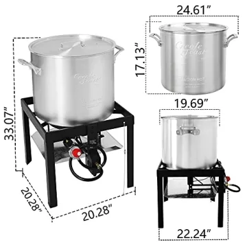 Creole Feast 80 Qt Seafood Boil Kit with Burner