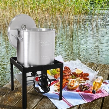 Creole Feast 80 Qt Seafood Boil Kit with Burner