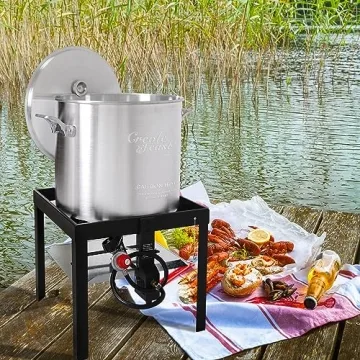 Creole Feast 80 Qt Seafood Boil Kit with Burner