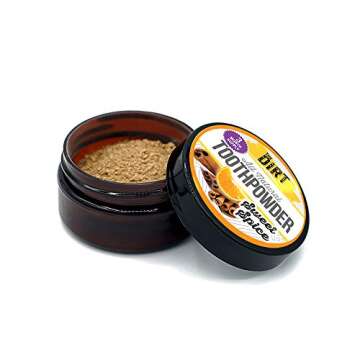 The Dirt - Remineralizing Tooth Powder, Natural Fluoride-Free Teeth Whitening Powder with Hydroxyapatite, Flouride & Gluten Free, Organic Vegan (Sweet Spice, 25g: 3 Month Supply)