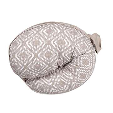 Boppy Anywhere Travel Nursing Pillow, Latte Rattan, Plus Sized to Petite with Stretch Belt, Portable...