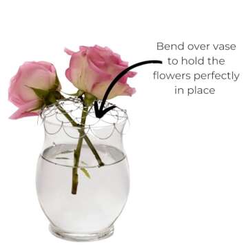 Easy Arranger 3 Pack Wire Flower Arranging Tool- Flower Frog, Reusable, Bendable Flower Grid