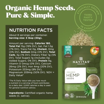 Navitas Organics Raw Hemp Seeds - Nutritious & Organic