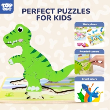 Dinosaur Puzzle Set for Toddlers Ages 2-4 - Educational Fun
