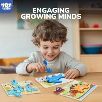 Dinosaur Puzzle Set for Toddlers Ages 2-4 - Educational Fun