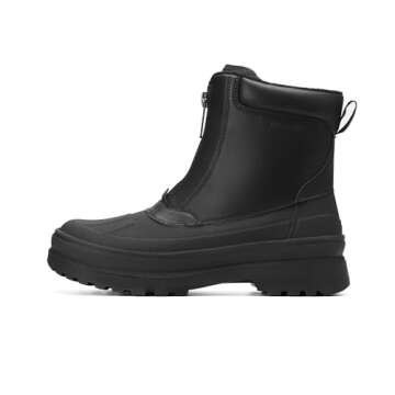 Bruno Marc Men's Insulated Waterproof Snow Boots Warm Winter Outdoor Hiking Work Boot,Black,Size 9.5...