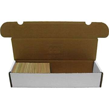 4 Boxes - BCW 800 Count - Corrugated Cardboard Storage Box - Baseball, Other Sport Cards, Gaming & T...
