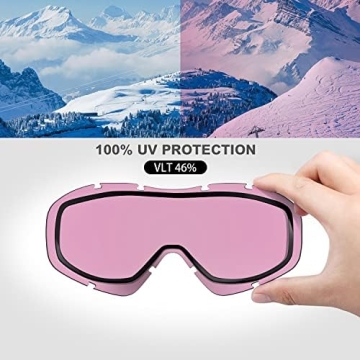OutdoorMaster OTG Ski Goggles for Men Women & Youth
