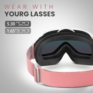 OutdoorMaster OTG Ski Goggles for Men Women & Youth