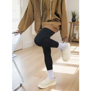 SMajong Women Winter Snow Boots Thickened Flat Boots Fur Lined Warm Durable Shoes Home Slippers Casual Shoes Beige 10.5 US (sole size 43)