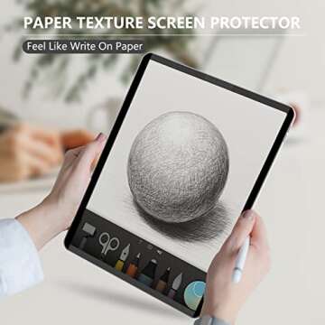 HAOLOCM Magnetic Removable & Reusable Paper-Feel Screen Protector, for ipad Air5/4 10.9/ ipad pro11 ...