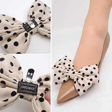 Elegant Tsangbaby Satin Bow Shoe Clips for Women