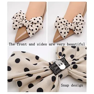 Elegant Tsangbaby Satin Bow Shoe Clips for Women
