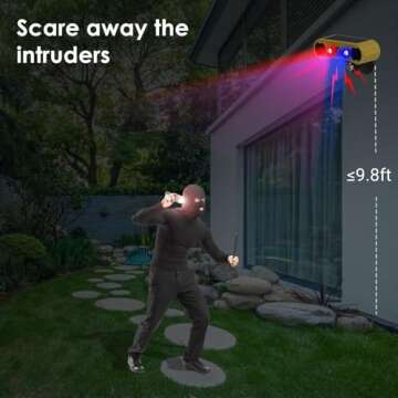 HULPPRE Solar Outdoor Motion Sensor Alarm with 13 Sounds