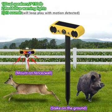 HULPPRE Solar Outdoor Motion Sensor Alarm with 13 Sounds