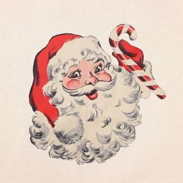 Women Christmas Sweatshirt Retro Santa Claus Graphic Pullover Vintage Crewneck Long Sleeve Casual Xmas Holidays Tops(Apricot, M)