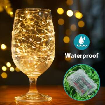 4 Pack Fairy Lights Battery Operated with Remote, Each 39Ft 120LED Battery Powered String Lights wit...