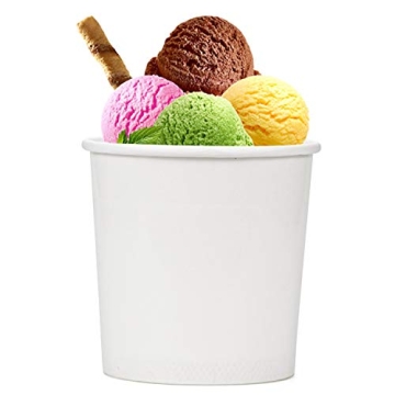 Hedume Paper Ice Cream Cups 60 Pack with Lids