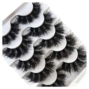 Gmagictobo False Eyelashes Fluffy 3D Faux Mink Lashes 22MM Dramatic False Lashes Pack Long Thick Vol...