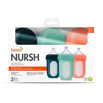 Boon Nursh Silicone Pouch Baby Bottles - 8 Ounce Pack