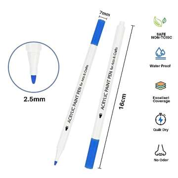 TBC Acrylic Paint Pen Set - 36 Vibrant Colors for Crafts