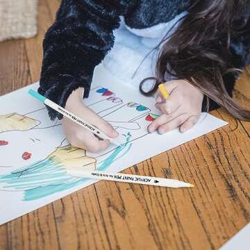 TBC Acrylic Paint Pen Set - 36 Vibrant Colors for Crafts