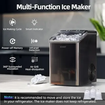 KOVIET Nugget Ice Maker - 40 lbs Soft Chewable Ice