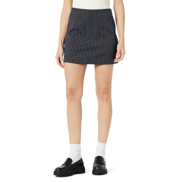 Stylish Drop Women's Caen Mini Skirt - Navy Pinstripe