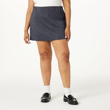 The Drop Women’s Caen Mini Skirt in Navy Pinstripe