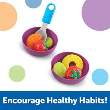 Learning Resources New Sprouts Fresh Fruit Salad Set - 18 Pieces, Ages 18+ Months Pretend Play Food ...