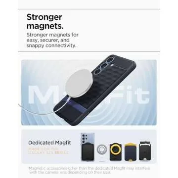 Spigen Parallax MagFit Designed for Galaxy S25 Plus Case [Wireless Charging] (2025) - Navy Violet