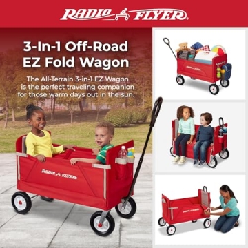 Radio Flyer Stroller Wagon All-Terrain Rubber Tires