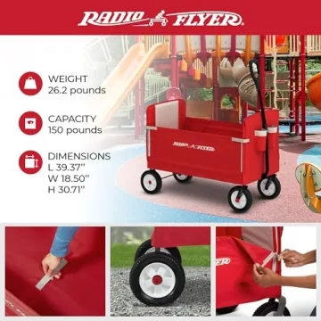 Radio Flyer Stroller Wagon All-Terrain Rubber Tires