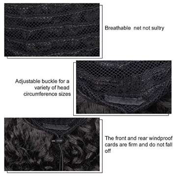 Vigorous Drawstring Curly Ponytail Extension for African Women Short Afro Kinky Ponytail Extension.(1B)
