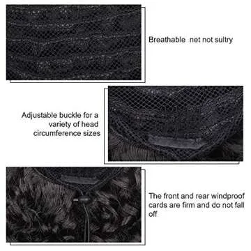 Vigorous Drawstring Curly Ponytail Extension for African Women Short Afro Kinky Ponytail Extension.(1B)