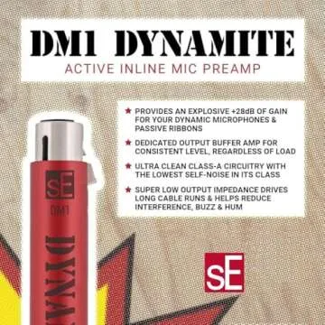 SE ELECTRONICS Dynamite DM1 Active Inline Preamp for Superior Audio Quality