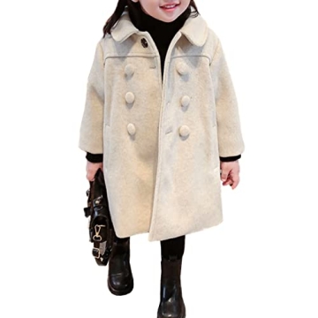 Stylish Toddler Girls' Winter Peacoat - Warm, Elegant & Versatile