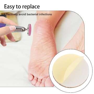 Rolybag 100 Pink Sanding Discs for Pedicures and Crafts