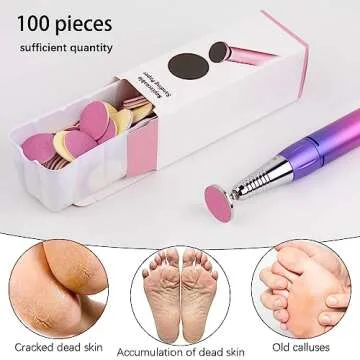 Rolybag 100 Pink Sanding Discs for Pedicures and Crafts