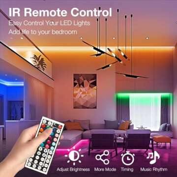 DAYBETTER LED Strip Lights 100ft, Smart Lighting with App Remote Control, RGB LED Lights for Bedroom, Music Sync Color Changing for Room Home Decor Party (1 Roll)