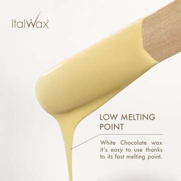 Italwax White Chocolate - 1kg / 2.2lb - Hard wax beads for hair removal - Natural formulation ideal for all skin type - Vanilla aroma - Recommended for Bikini Area and Armpits