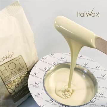 Italwax White Chocolate - 1kg / 2.2lb - Hard wax beads for hair removal - Natural formulation ideal for all skin type - Vanilla aroma - Recommended for Bikini Area and Armpits