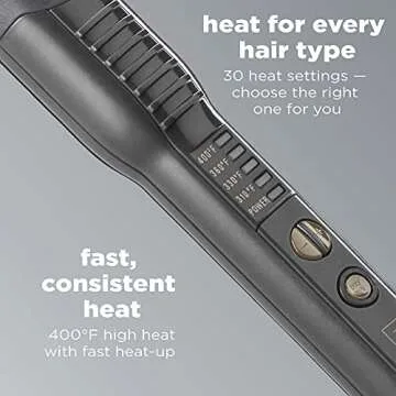 INFINITIPRO BY CONAIR Tourmaline Ceramic 1 1/4-Inch to 3/4-Inch Curling Wand, Tapered wand produces beachy waves , Metallic Grey