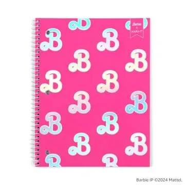 Yoobi Barbie Spiral Notebooks – 3-Pack Perfect for Kids